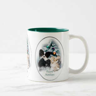 Tasse 2 Couleurs Cadeaux de Noël de Papillon