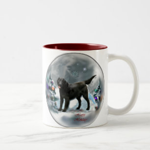 Tasse 2 Couleurs Cadeaux de Noël Retriever à revêtement plat