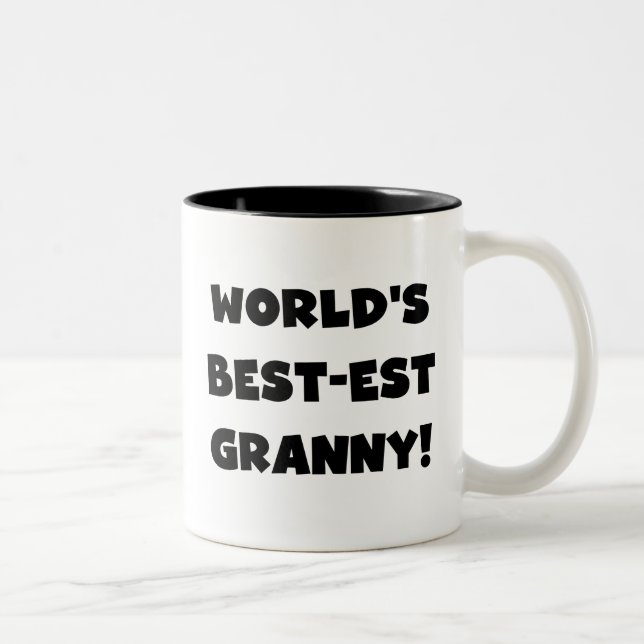 Tasse 2 Couleurs Cadeaux de T-shirts des textes de noir de mamie du (Droit)