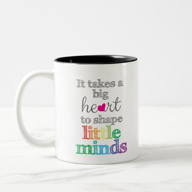 Tasse 2 Couleurs Cadeaux d'enseignants : Premier jour d'école, ense (Gauche)