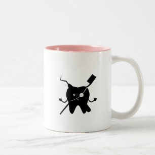 Tasse 2 Couleurs Cadeaux dentaires drôles de Dentis de pirate pour