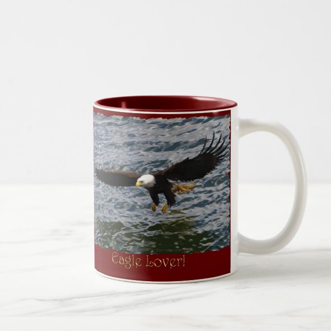 Tasse 2 Couleurs Cadeaux EAGLE LOVER (Droit)