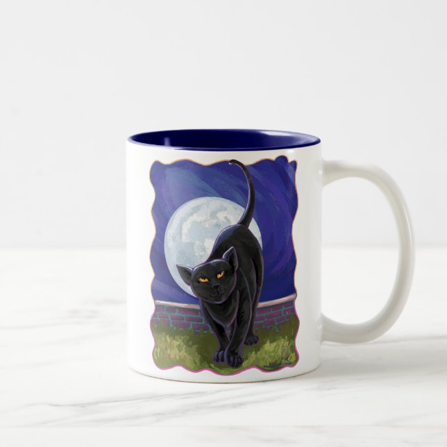 Tasse 2 Couleurs Cadeaux et accessoires de chat noir (Droit)