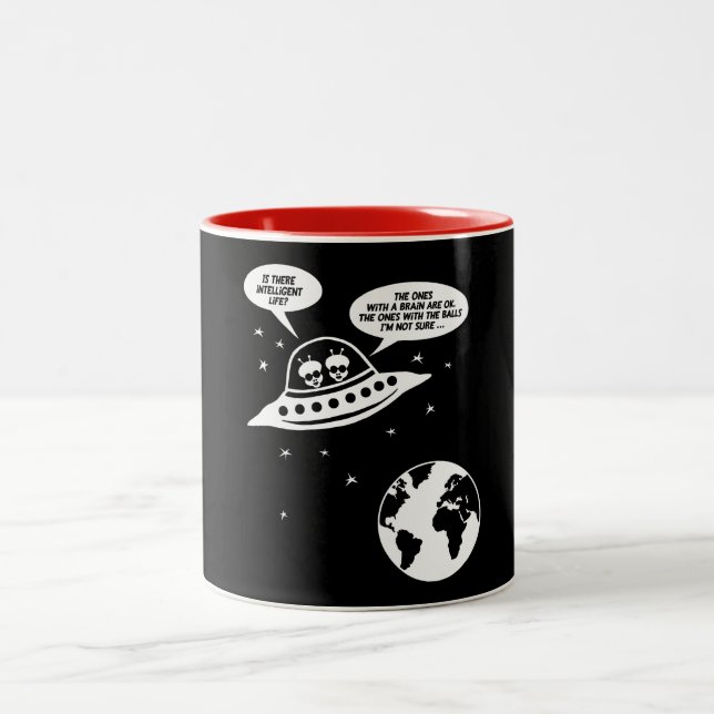 Tasse 2 Couleurs Cadeaux féministes drôles, énonciations ringardes (Centre)