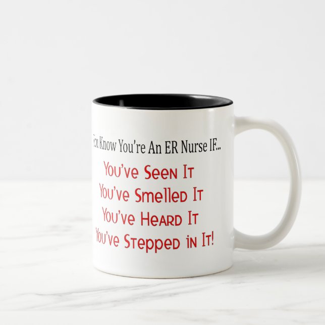 Tasse 2 Couleurs Cadeaux hilares d'infirmière d'ER (Droit)