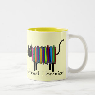 Tasse 2 Couleurs Cadeaux retirés de chat de livre de bibliothécai