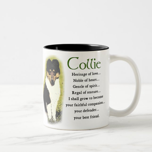 Tasse 2 Couleurs Cadeaux rugueux de colley de tri couleur (Droit)
