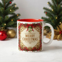 Cadre doré orné vintage Noël