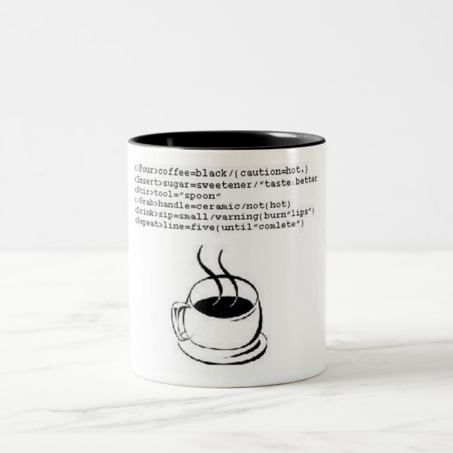 Tasse 2 Couleurs Café de HTML (Centre)