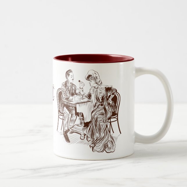 Tasse 2 Couleurs Café et amour (Droit)