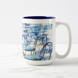 Tasse 2 Couleurs café français vintage de matin