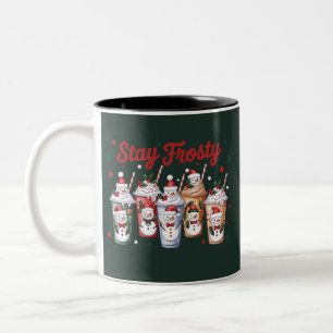 Tasse 2 Couleurs Café glacé Reste Frosty Noël Bonhomme de neige Xma