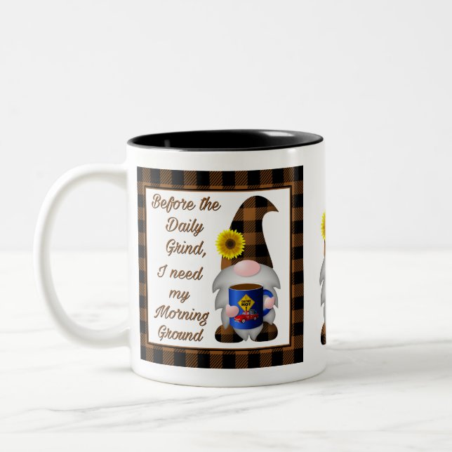 Tasse 2 Couleurs Café Gnome Camion Rouge (Gauche)