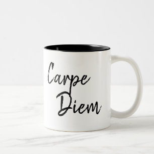 Tasse 2 Couleurs café humoristique du diem de carpe de