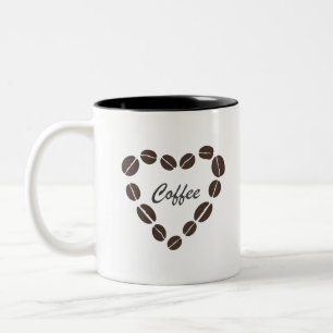 Tasse 2 Couleurs Café Love Café Bean Heart