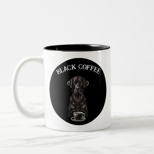 Tasse 2 Couleurs Café noir avaler la tristesse chien (Gauche)