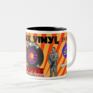 TASSE 2 COULEURS CAFÉ NOIR DE MARQUE VINYLE—SPOOF !