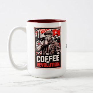 Tasse 2 Couleurs Café ou Révolution