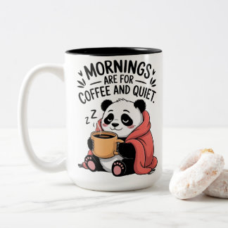 Tasse 2 Couleurs Café Panda Mignon Matins Calmes Introverti Cozy