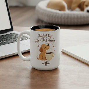 Tasse 2 Couleurs Café Sauvée par les baisers de chiens Foster