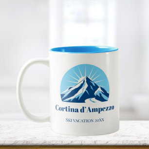 Tasse 2 Couleurs Café souvenir Cortina d’Ampezzo Italie