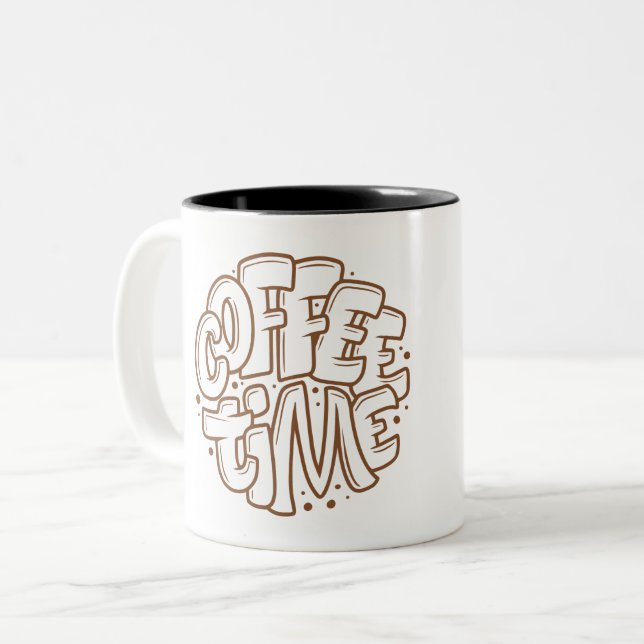 Tasse 2 Couleurs Café Time Gold (Devant gauche)