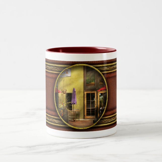 Tasse 2 Couleurs Café - Un endroit pour pizza (Centre)