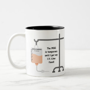 Tasse 2 Couleurs Caféine Blague Mug-2