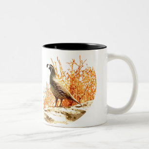 TASSE 2 COULEURS CAILLES SUR LA ROCHE