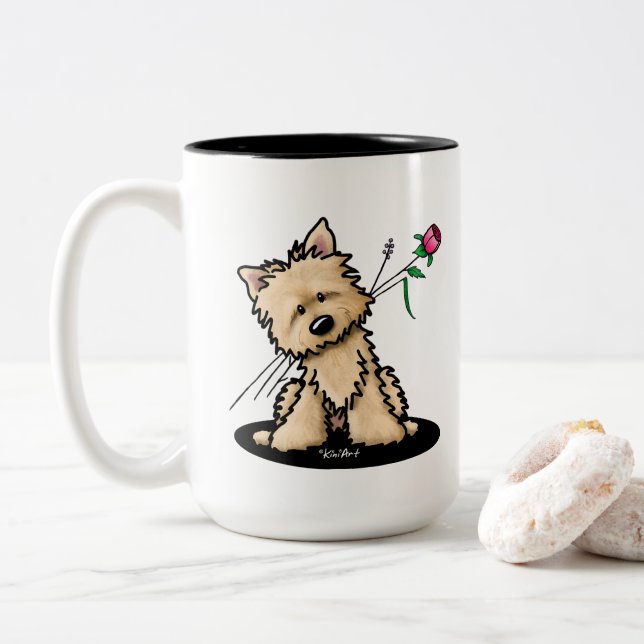 Tasse 2 Couleurs Cairn Terrier (Avec donut)