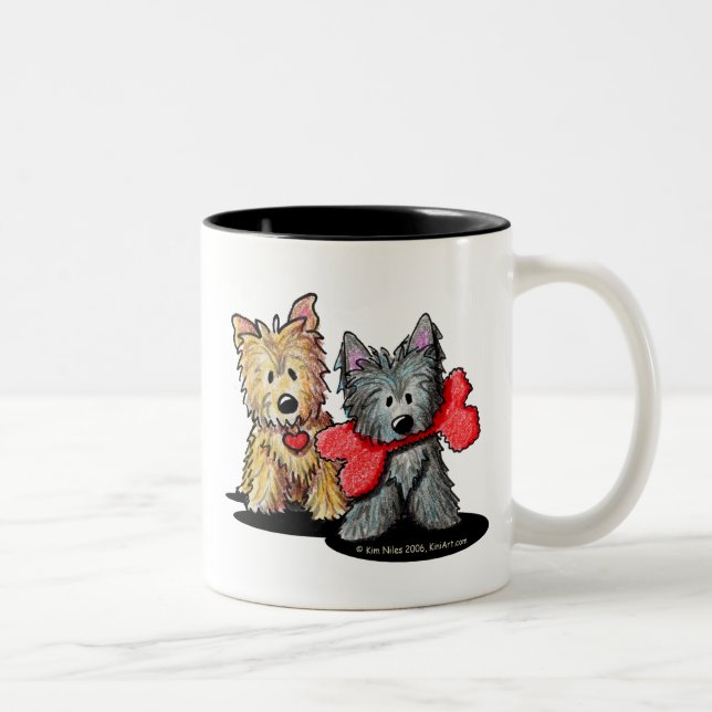 Tasse 2 Couleurs Cairn Terrier Duo (Droit)