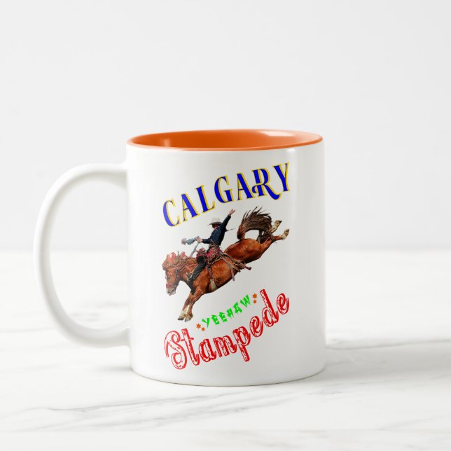Tasse 2 Couleurs Calgary Yeehaw Stampede (Gauche)
