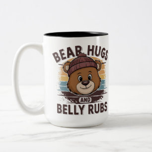 TASSE 2 COULEURS CÂLINS ET CARRESSES VENTRE OURS FIERTE OURS GAY