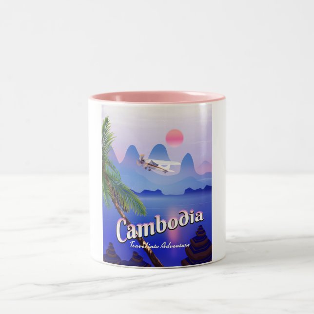 Tasse 2 Couleurs Cambodge : Voyager dans l'aventure (Centre)