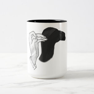 Tasse 2 Couleurs Camion Silhouette à la main