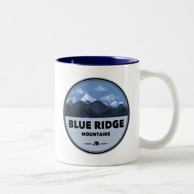 Tasse 2 Couleurs Camping Blue Ridge Mountains (Droit)
