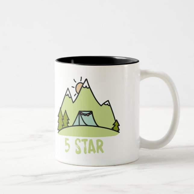 Tasse 2 Couleurs Camping cinq étoiles (Droit)