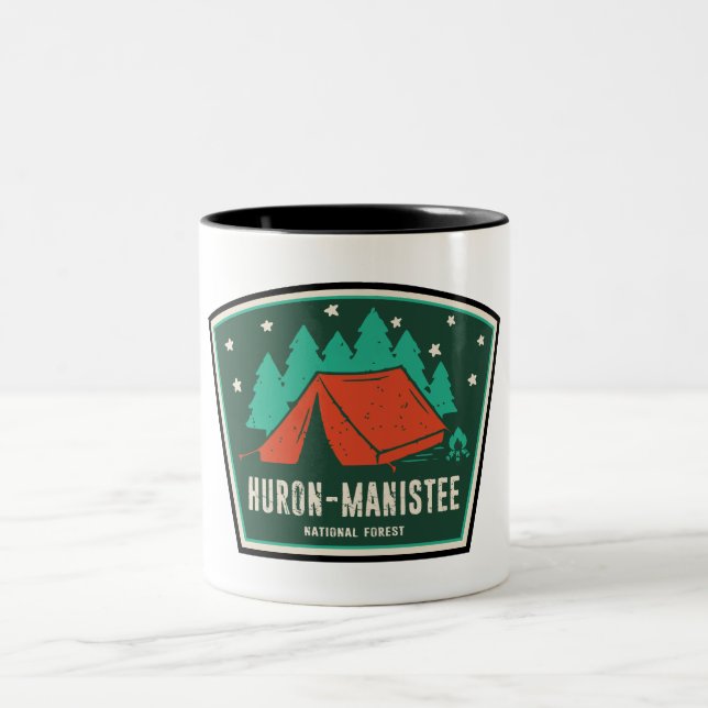 Tasse 2 Couleurs Camping forestier national Huron-Manistee (Centre)