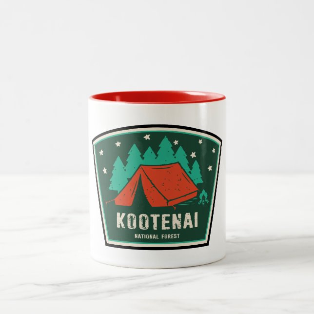 Tasse 2 Couleurs Camping forestier national Kootenai (Centre)