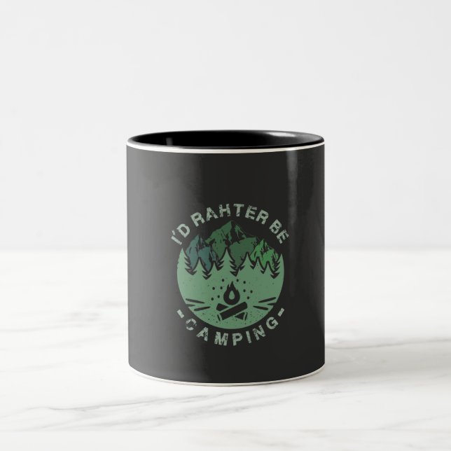 Tasse 2 Couleurs Camping - Je Préférerais Faire Du Camping (Centre)