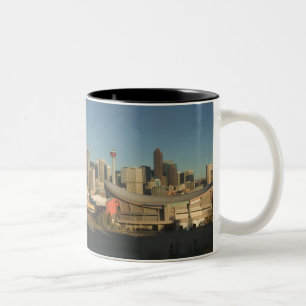 Tasse 2 Couleurs Canada, Alberta, Calgary : Skyline de la ville dep