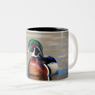 Tasse 2 Couleurs Canard à bois dans un étang