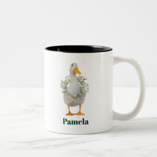 Tasse 2 Couleurs Canard aux couilles Canard blanc de Noël