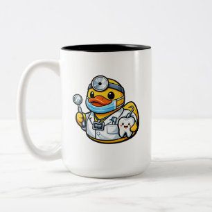 Tasse 2 Couleurs Canard en Caoutchouc Dentiste