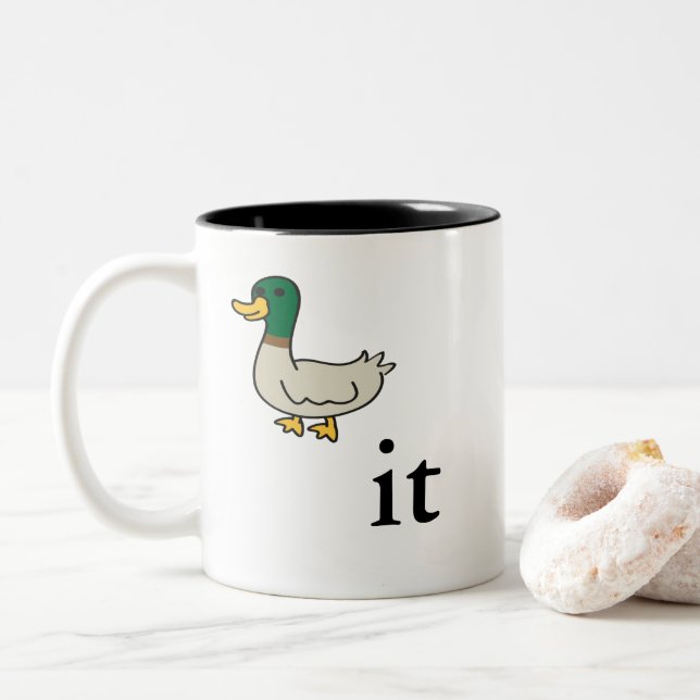 Tasse 2 Couleurs Canard, Musique (Avec donut)