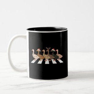 Tasse 2 Couleurs Canards de Noël Animaux Drôles Cadeau pour l'Amant