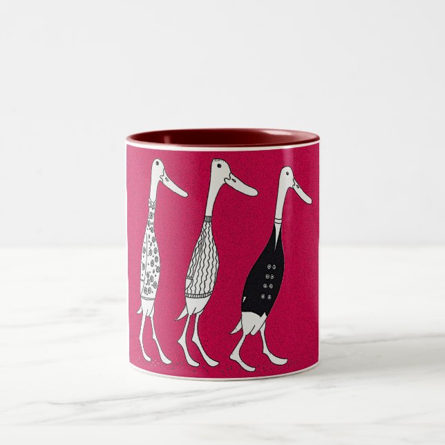 Tasse 2 Couleurs Canards habillés (Centre)