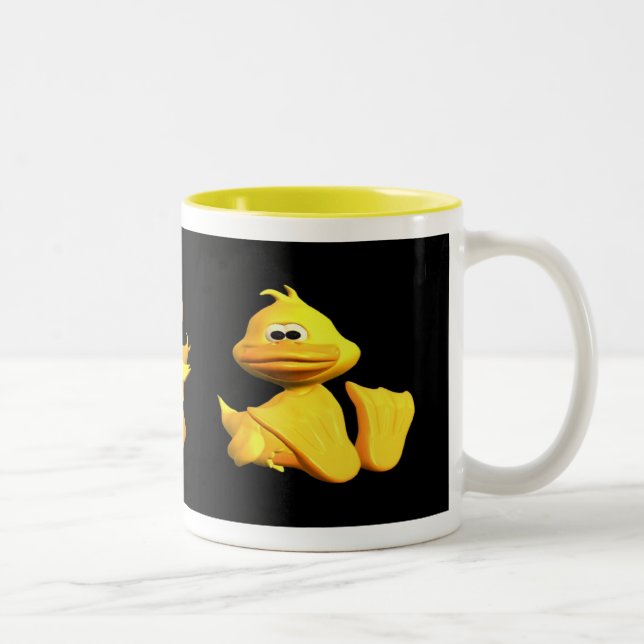 Tasse 2 Couleurs Canards jaunes (Droit)
