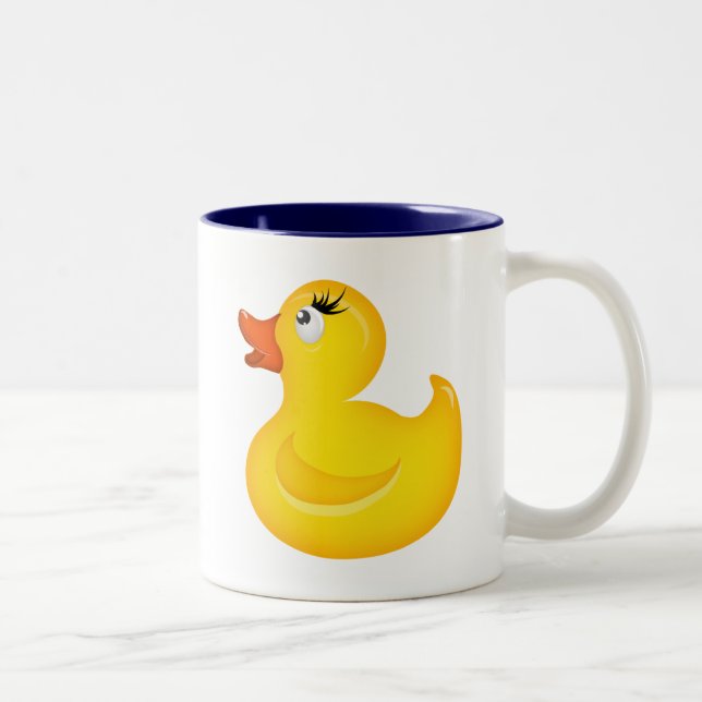 Tasse 2 Couleurs Canards jaunes en caoutchouc (Droit)