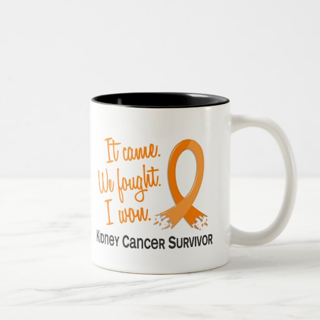 Tasse 2 Couleurs Cancer de rein du survivant 11 (Droit)